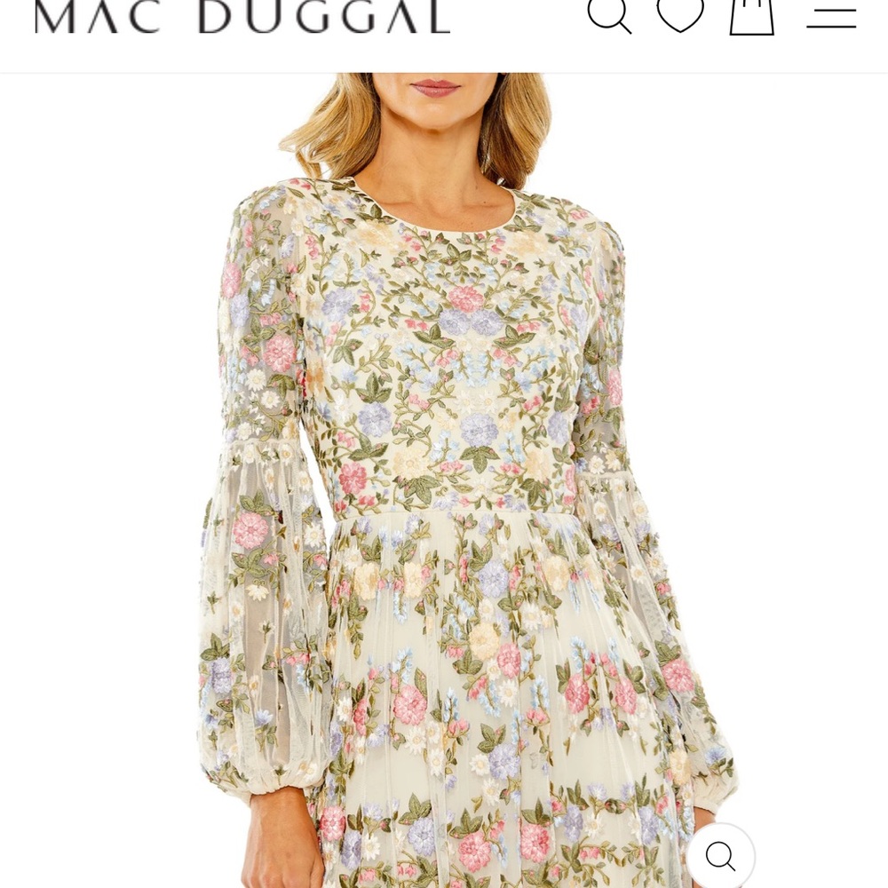 MacDuggal dress. Worn once.  Retails for $798 currently.